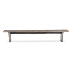 Urbia 102&quot Brooks Bench in Sandblasted Grey Frame