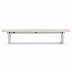 Urbia 102&quot Brooks Bench in White Wash Frame