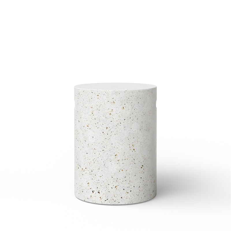 Urbia Mixx Cylinder Stool in Ivory Terrazzo