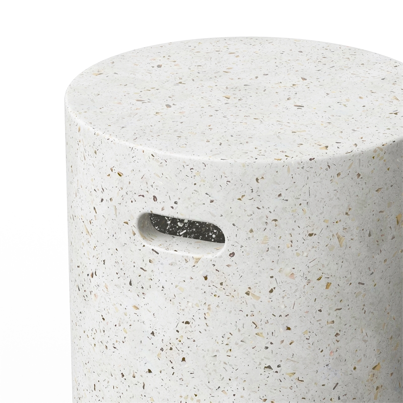 Urbia Mixx Cylinder Stool in Ivory Terrazzo