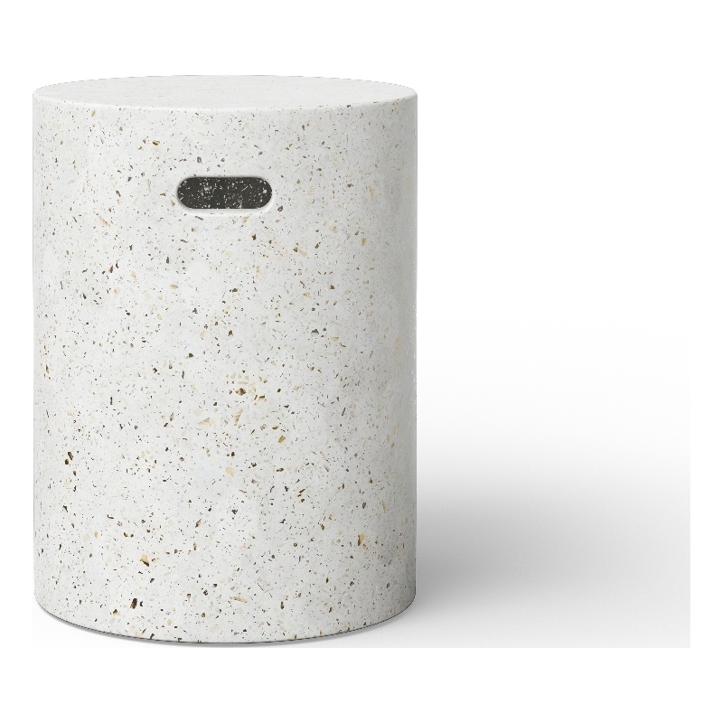 Urbia Mixx Cylinder Stool in Ivory Terrazzo