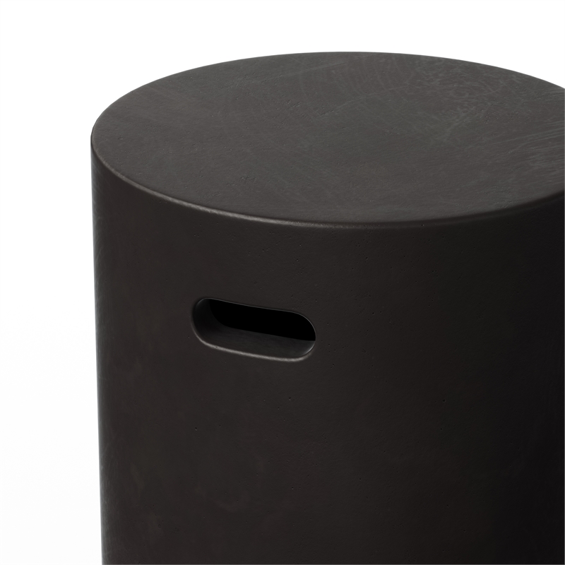 Urbia Mixx Cylinder Stool in Lava Black