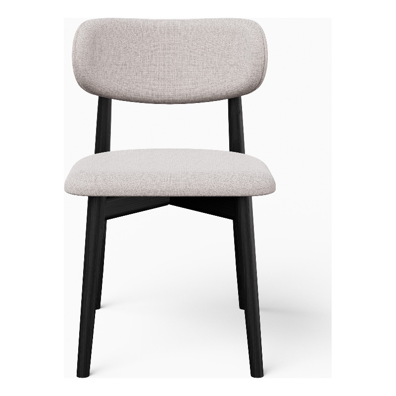 Urbia Modern Brazilian Lucia Side Chair in Harvest Jute Upholstery Ebano Frame