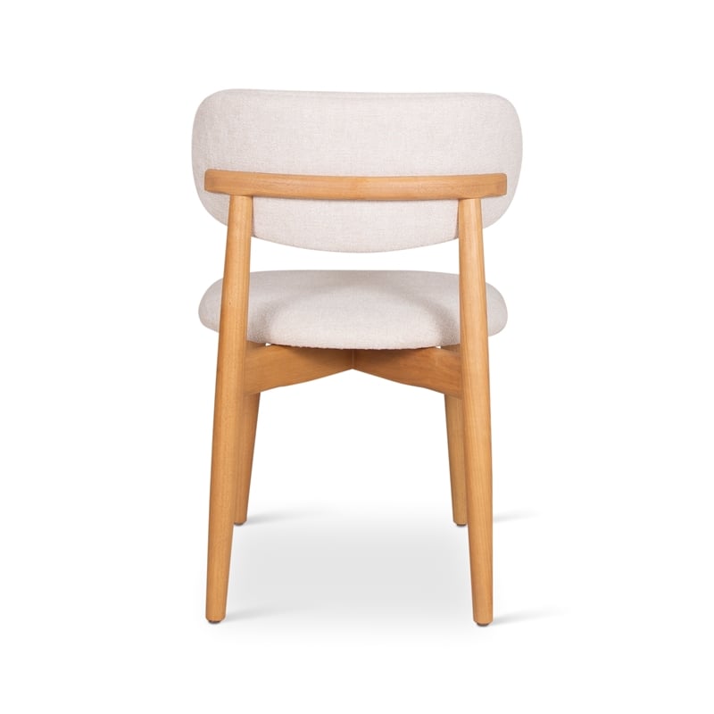 Urbia Modern Brazilian Lucia Side Chair in Harvest Natural Upholstery Damasco