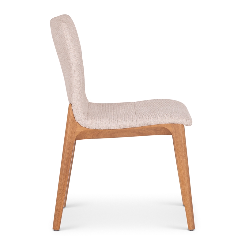 Urbia Modern Brazilian Godan Side Chair in Harvest Natural Seat Domasco Frame