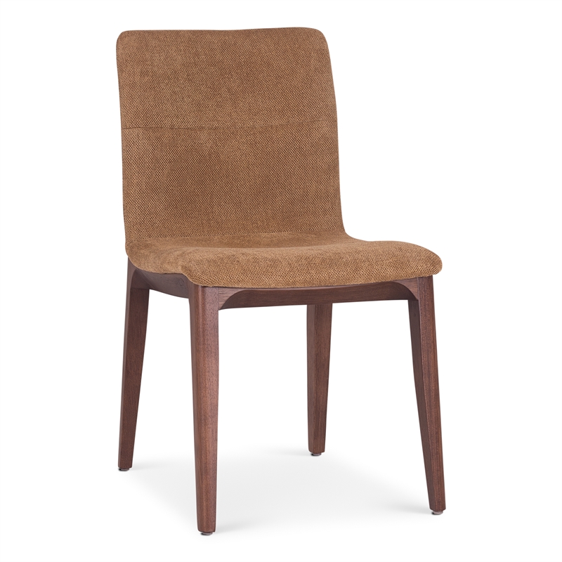 Urbia Modern Brazilian Godan Side Chair in Jackpot Terracotta Seat Nogal Frame