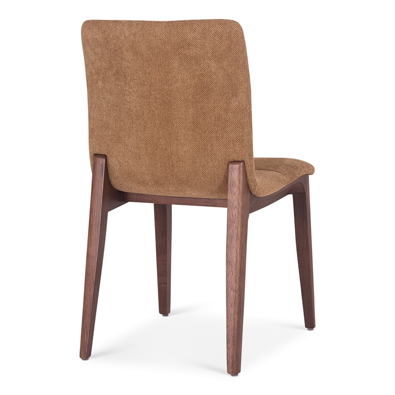 Urbia Modern Brazilian Godan Side Chair in Jackpot Terracotta Seat Nogal Frame