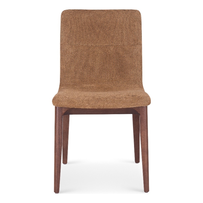 Urbia Modern Brazilian Godan Side Chair in Jackpot Terracotta Seat Nogal Frame