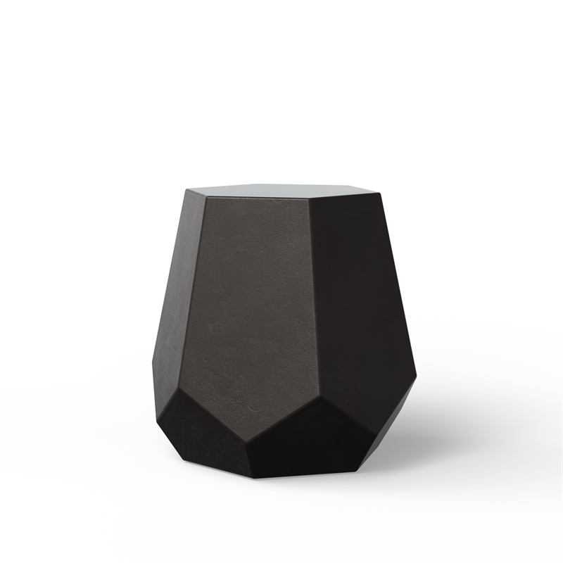 Urbia Mixx Faceted Stool in Lava Black