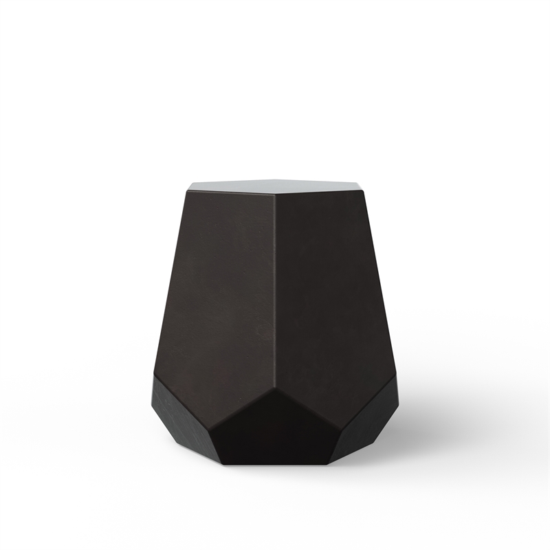 Urbia Mixx Faceted Stool in Lava Black