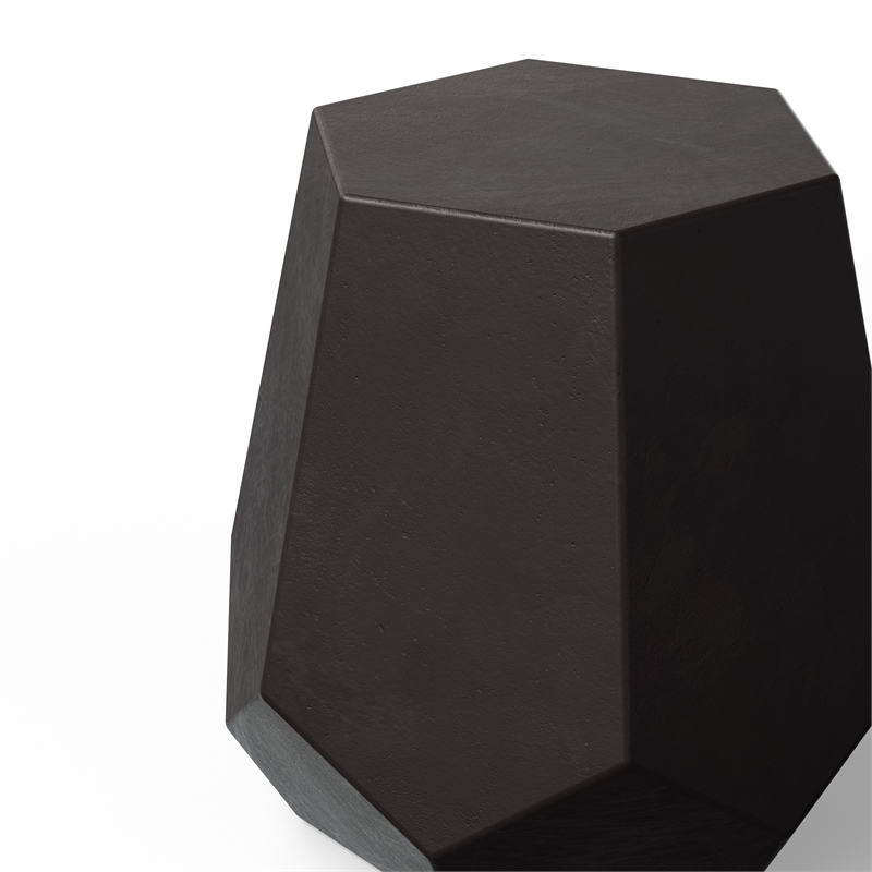 Urbia Mixx Faceted Stool in Lava Black