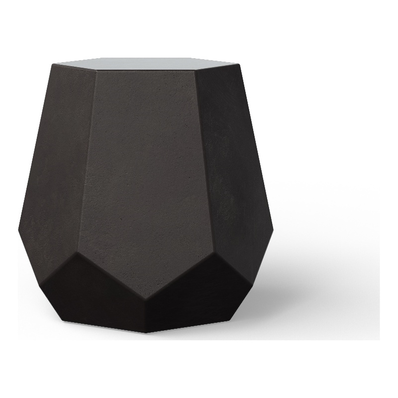 Urbia Mixx Faceted Stool in Lava Black
