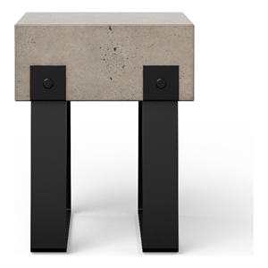 Urbia Mixx Industrial Stool in Black Legs Dark Gray Seat