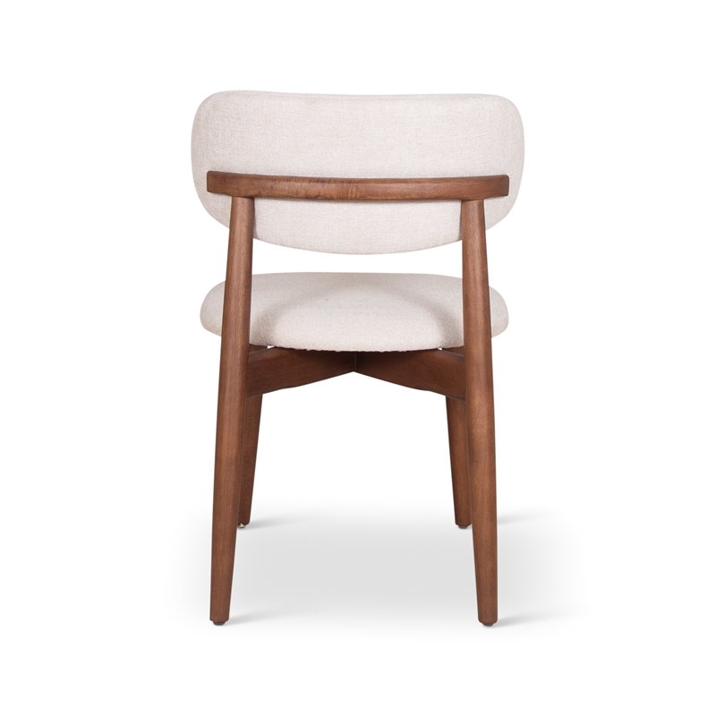 Urbia Modern Brazilian Lucia Side Chair in Harvest Natural Upholstery Nogal