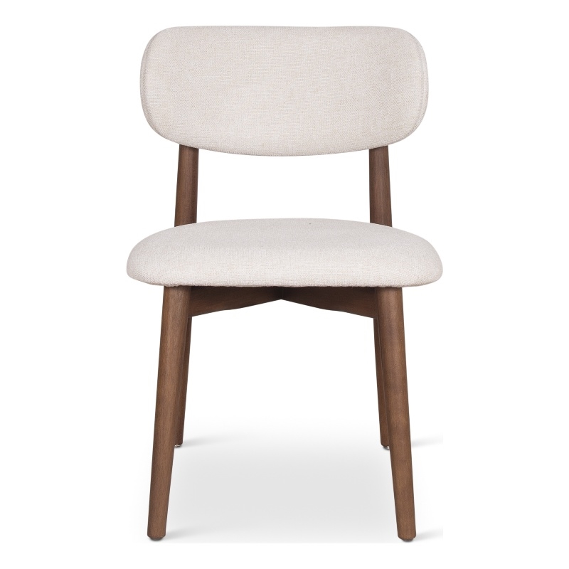 Urbia Modern Brazilian Lucia Side Chair in Harvest Natural Upholstery Nogal
