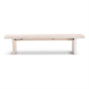 Urbia 78&quot Brooks Bench in White Wash Frame