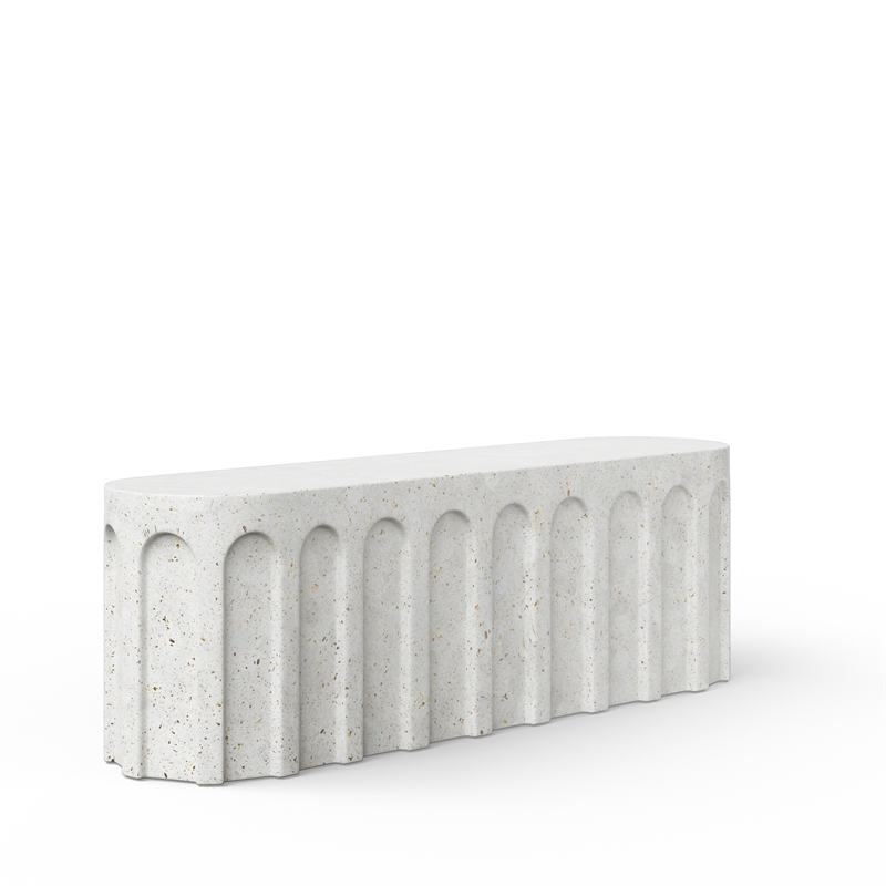 Urbia Mixx Atlas Bench in Ivory Terrazzo