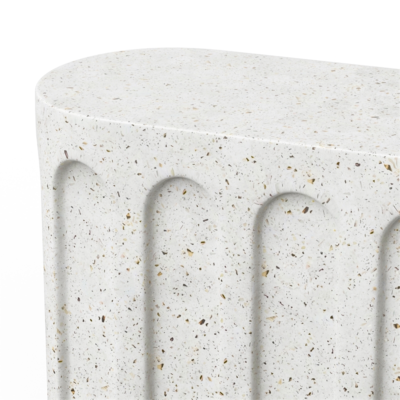 Urbia Mixx Atlas Bench in Ivory Terrazzo