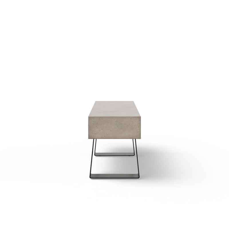 Urbia Mixx Industrial Bench in Black Legs Dark Grey Seat