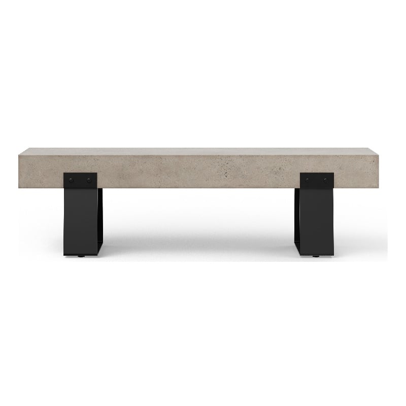 Urbia Mixx Industrial Bench in Black Legs Dark Grey Seat
