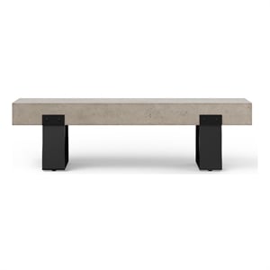 Urbia Mixx Industrial Bench in Black Legs Dark Grey Seat