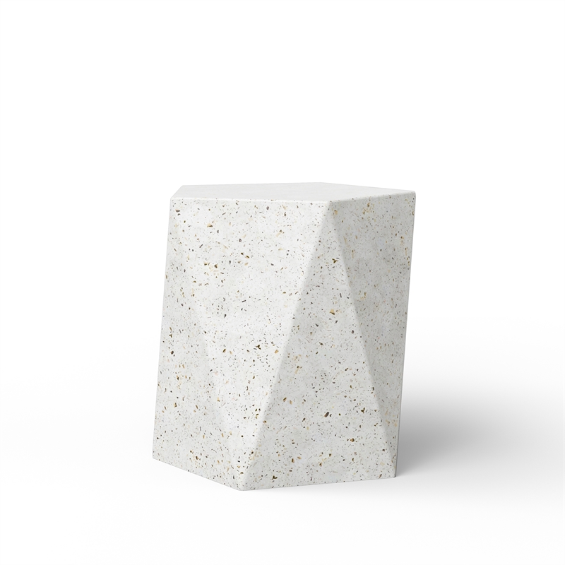 Urbia Mixx Kelson Stool in Ivory Terrazzo
