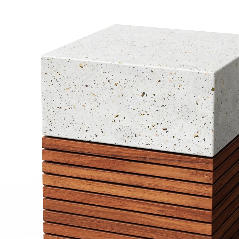 Urbia Mixx Stecca Alto Stool in Ivory Terrazzo