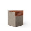 Urbia Mixx Stecca Cascata Stool in Dark Gray