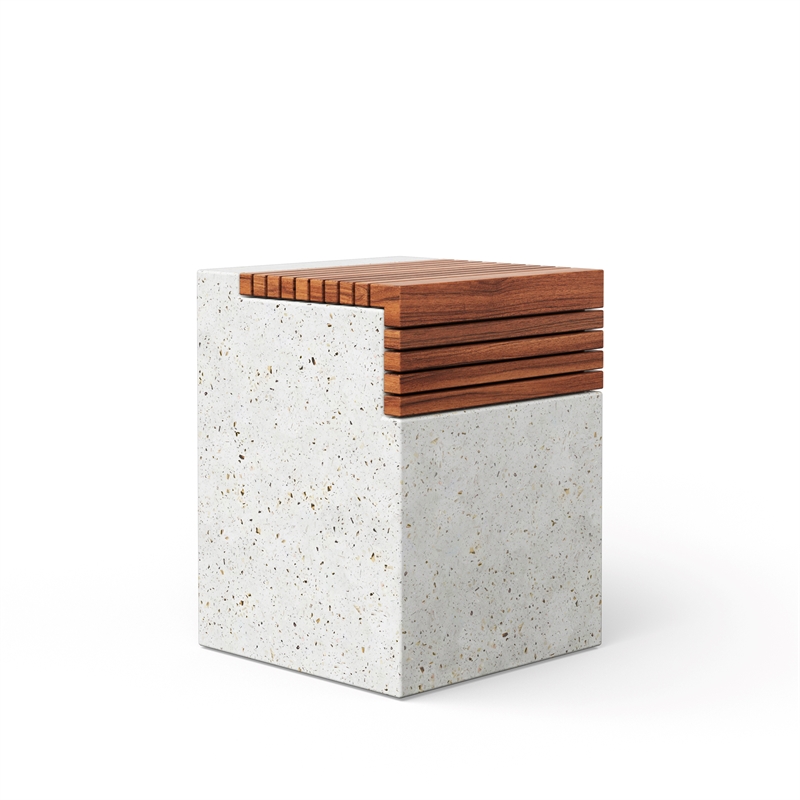 Urbia Mixx Stecca Cascata Stool in Ivory Terrazzo