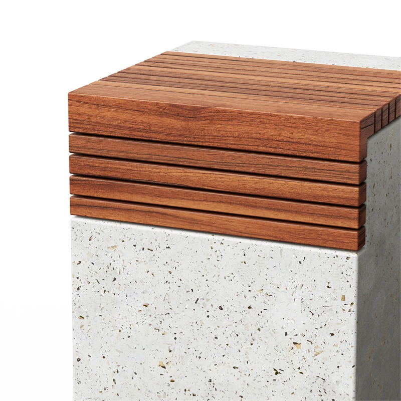 Urbia Mixx Stecca Cascata Stool in Ivory Terrazzo