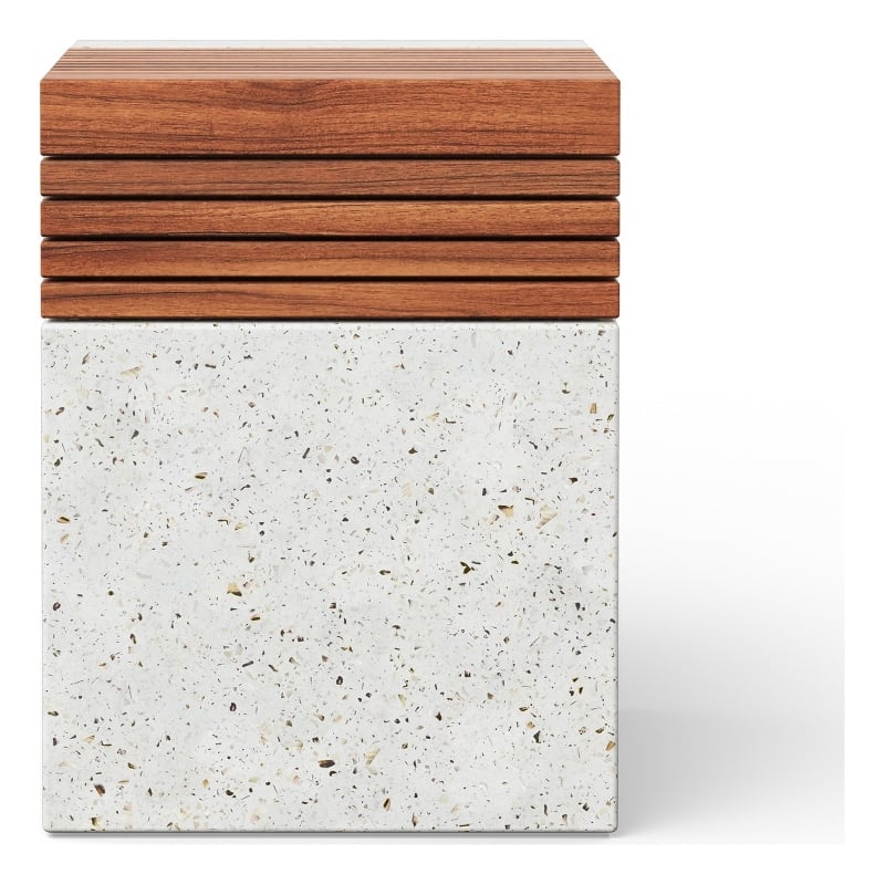 Urbia Mixx Stecca Cascata Stool in Ivory Terrazzo