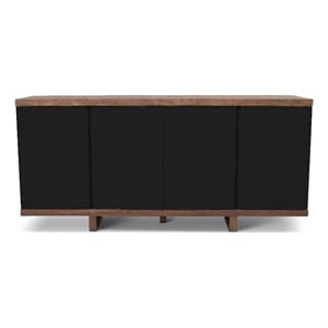 Urbia Modern Brazilian Copany Buffet in Nogal Frame Black Doors