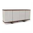 Urbia Modern Brazilian Copany Buffet in Nogal Frame Off White Doors