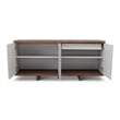 Urbia Modern Brazilian Copany Buffet in Nogal Frame Off White Doors