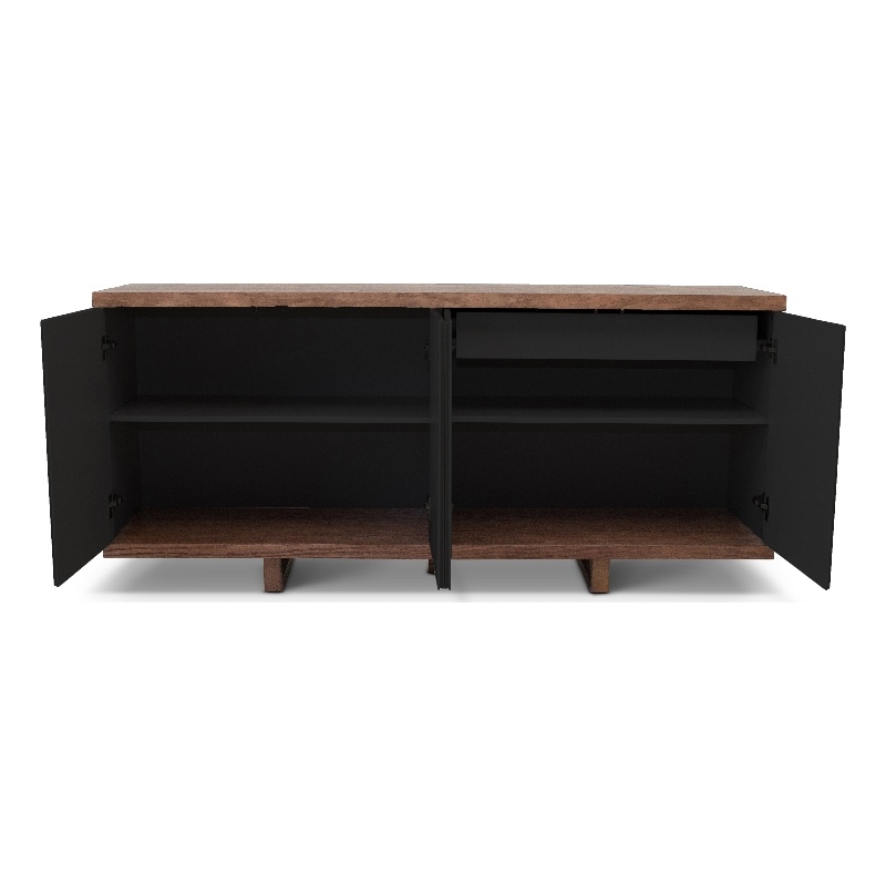 Urbia Modern Brazilian Copany Buffet in Nogal Frame Off White Doors