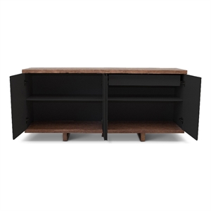 Urbia Modern Brazilian Copany Buffet in Nogal Frame Off White Doors