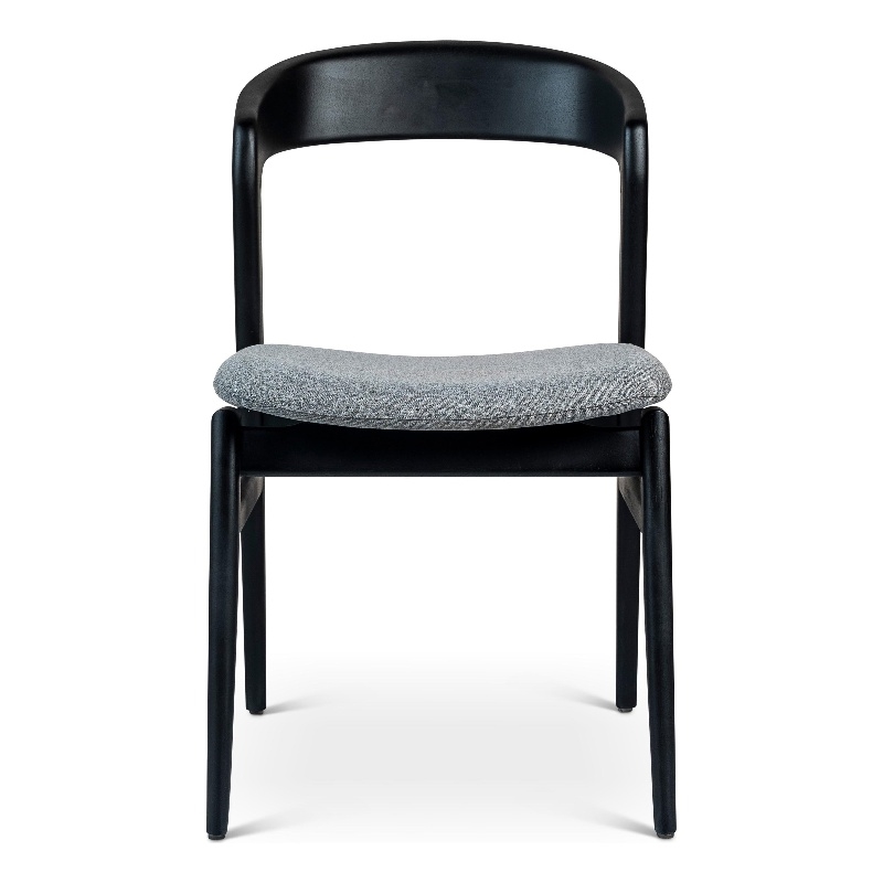 Urbia Modern Brazilian Velma Side Chair in Essence Grey Seat Ebano Frame