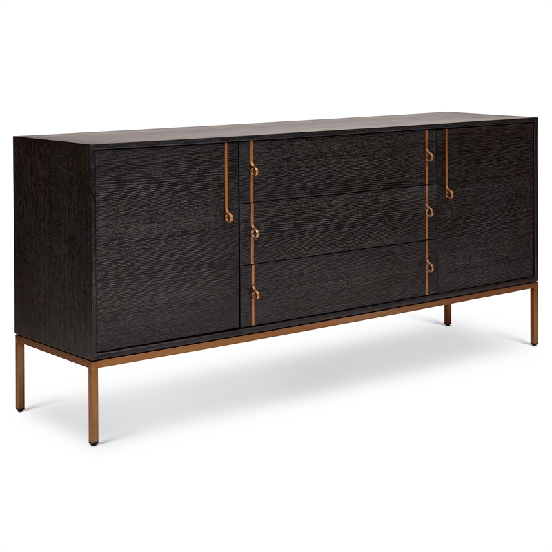 Urbia IE Series Holly Buffet in Charcoal Brass Base