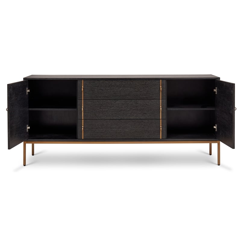 Urbia IE Series Holly Buffet in Charcoal Brass Base
