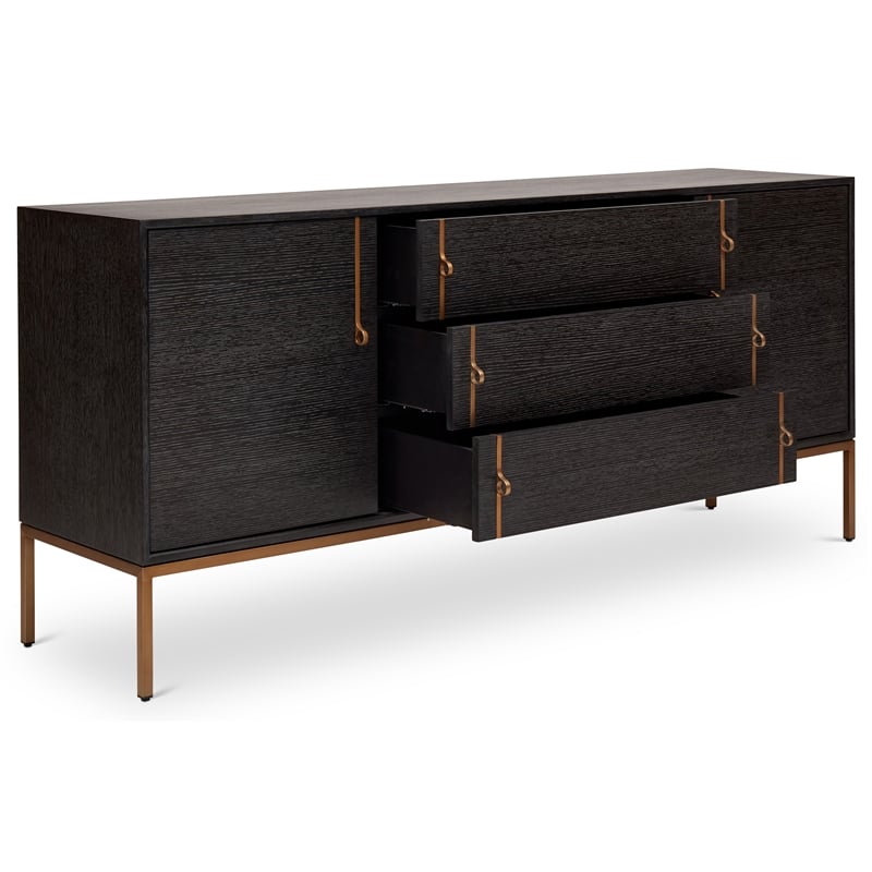 Urbia IE Series Holly Buffet in Charcoal Brass Base