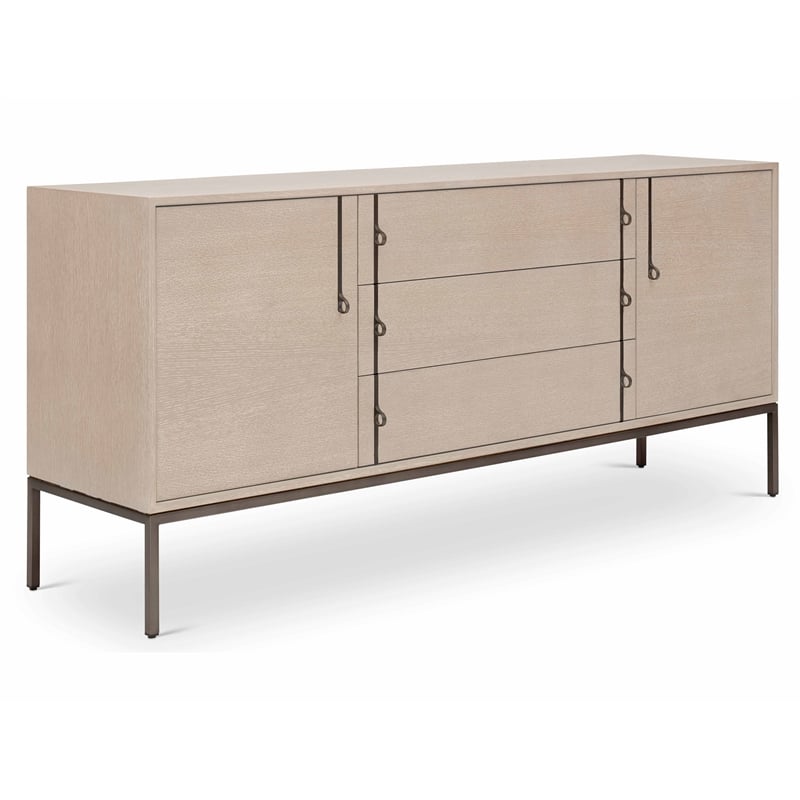 Urbia IE Series Holly Buffet in Taupe Grey Gun Metal Base