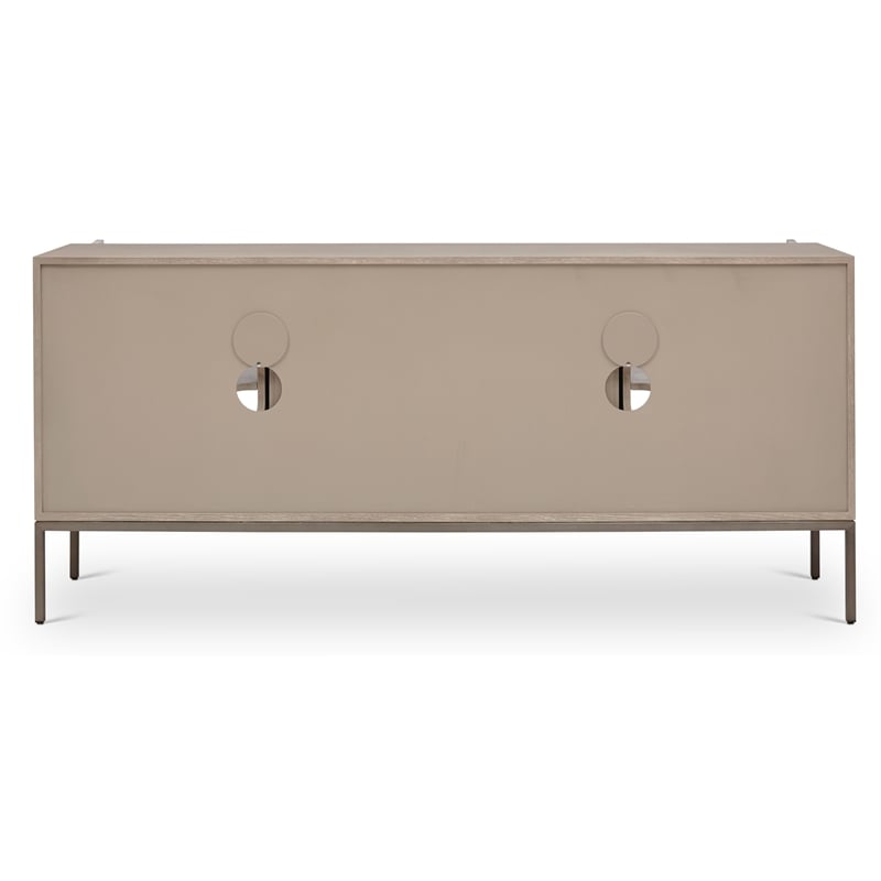 Urbia IE Series Holly Buffet in Taupe Grey Gun Metal Base