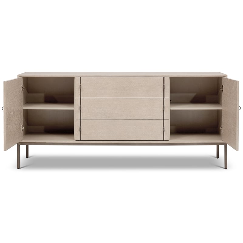 Urbia IE Series Holly Buffet in Taupe Grey Gun Metal Base