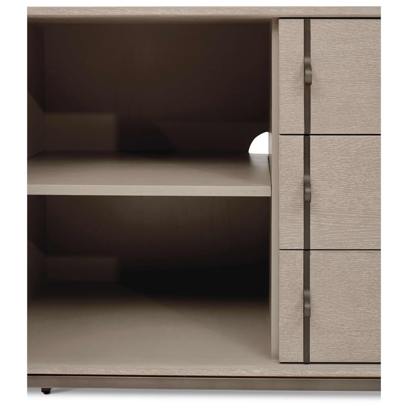 Urbia IE Series Holly Buffet in Taupe Grey Gun Metal Base
