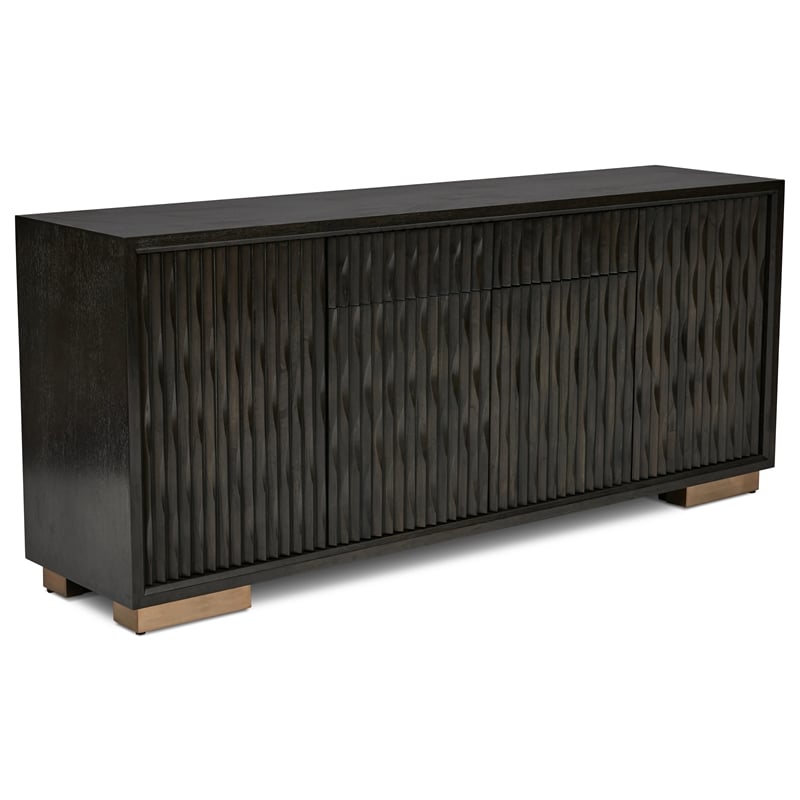 Urbia IE Series Madison Buffet in Charcoal Gold Base