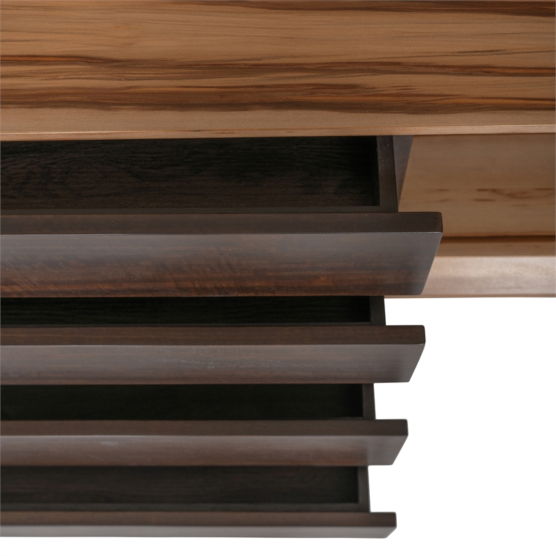 Urbia IE Series Mensa Console in Smoked Eucalyptus Top Redgum Base