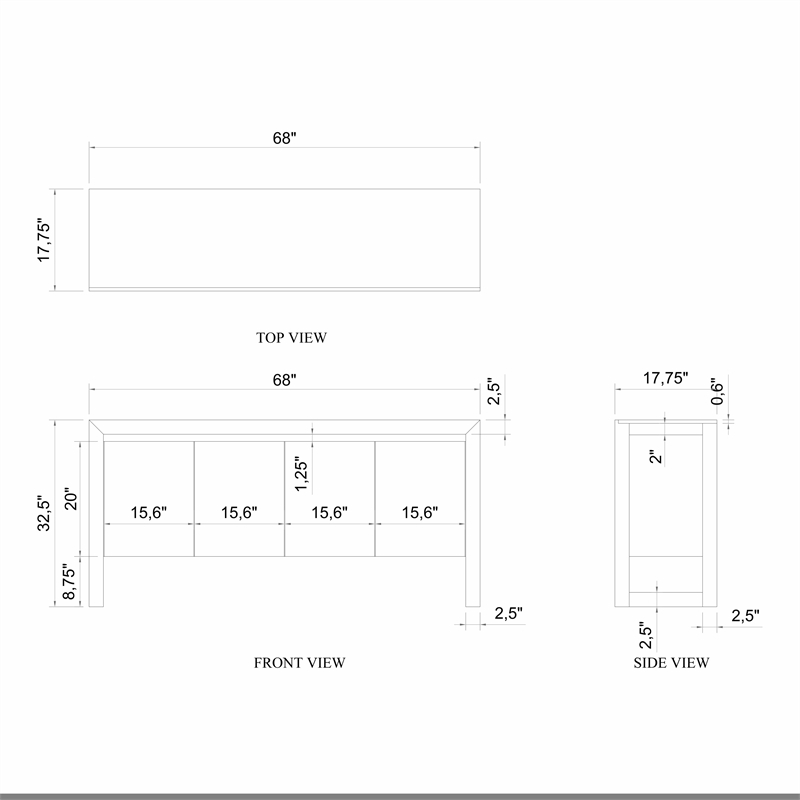 Urbia Brooks Buffet in Ebonized Black