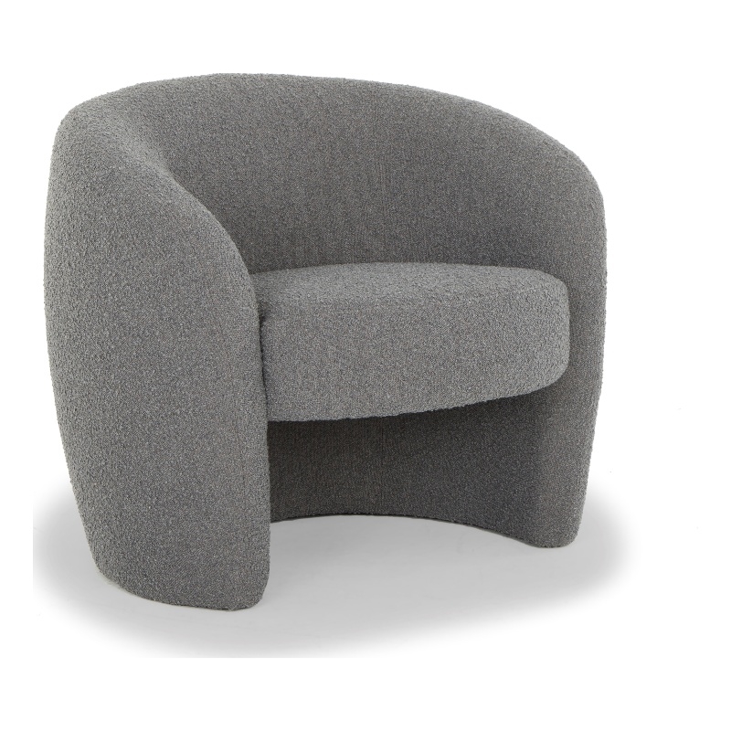Urbia Metro Blythe Accent Chair in Boucle Charcoal Upholstery