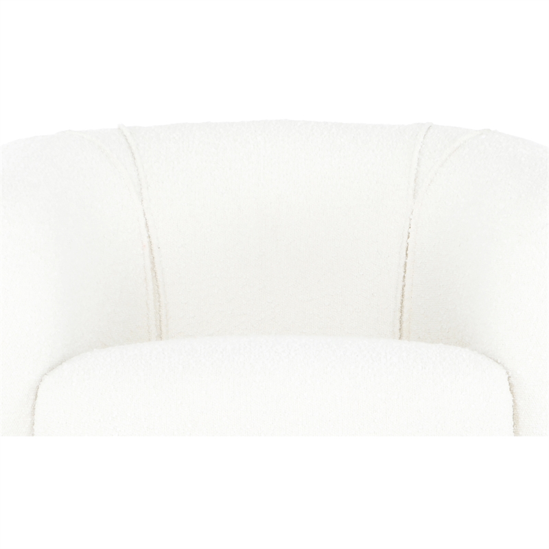 Urbia Metro Sepli Accent Chair in Black Legs White Boucle Upholstery