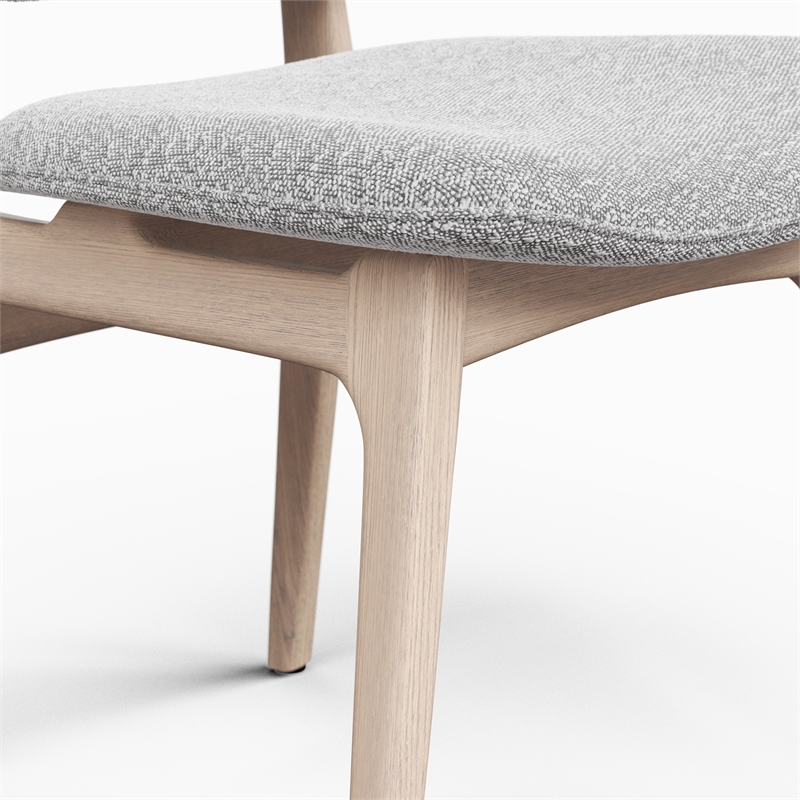 Urbia Modern Brazilian Ariel Side Chair in Boucle Crafted Glaze Upholstery